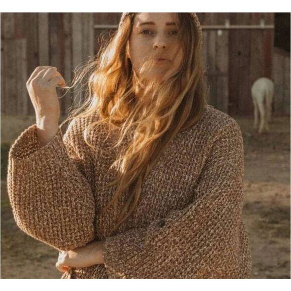 Esby Ashley Cardigan in caramel, size small - Picture 1 of 5